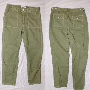 Zara Green Utility Trousers